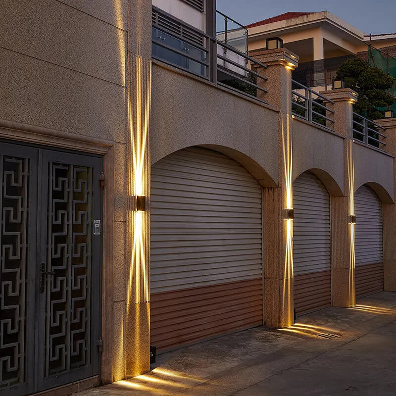 Modern Waterproof LED Outdoor Wall Light | Rectangular Up/Down Aluminium Fixture