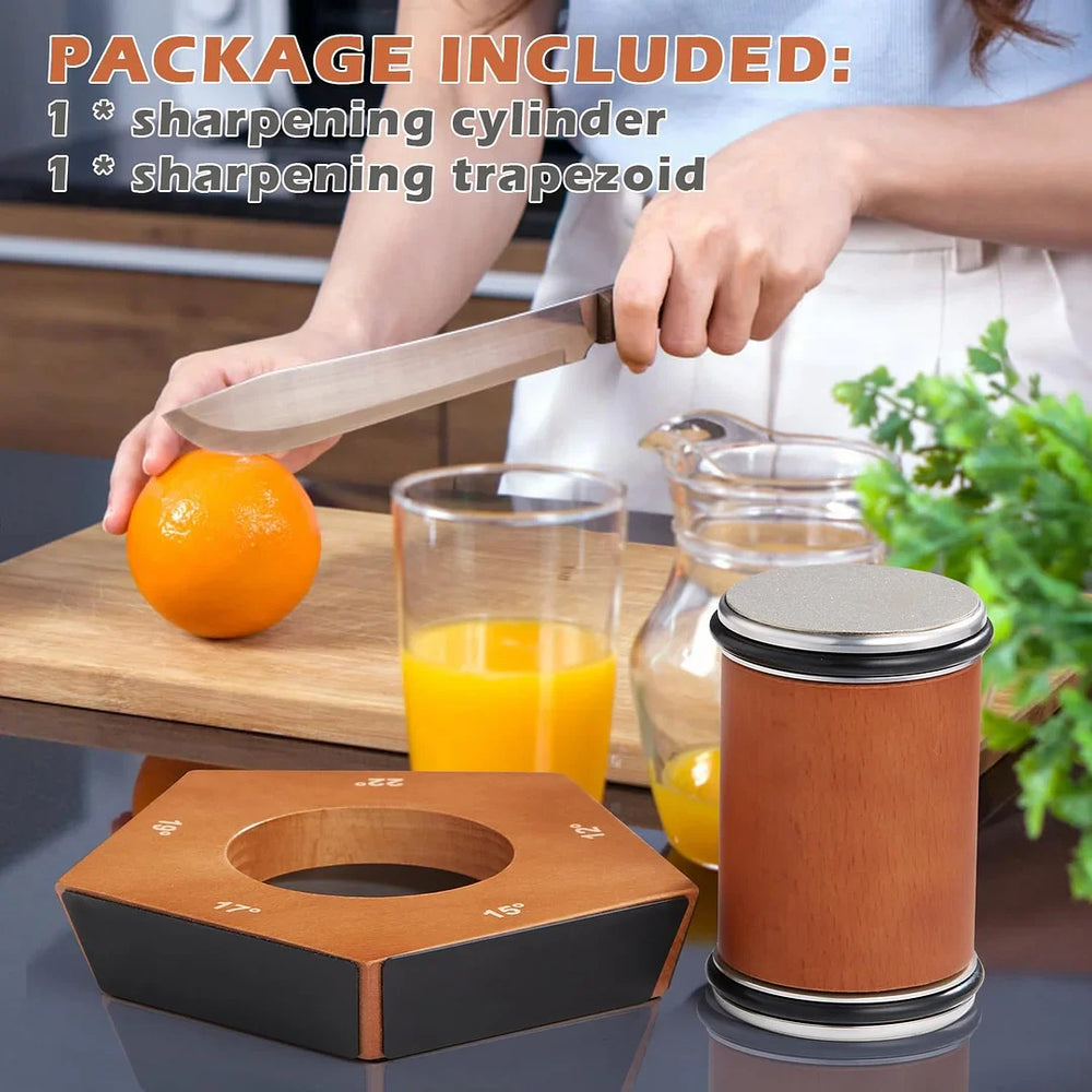 Knife Sharpener Set - Rolling Design - Diamond Discs