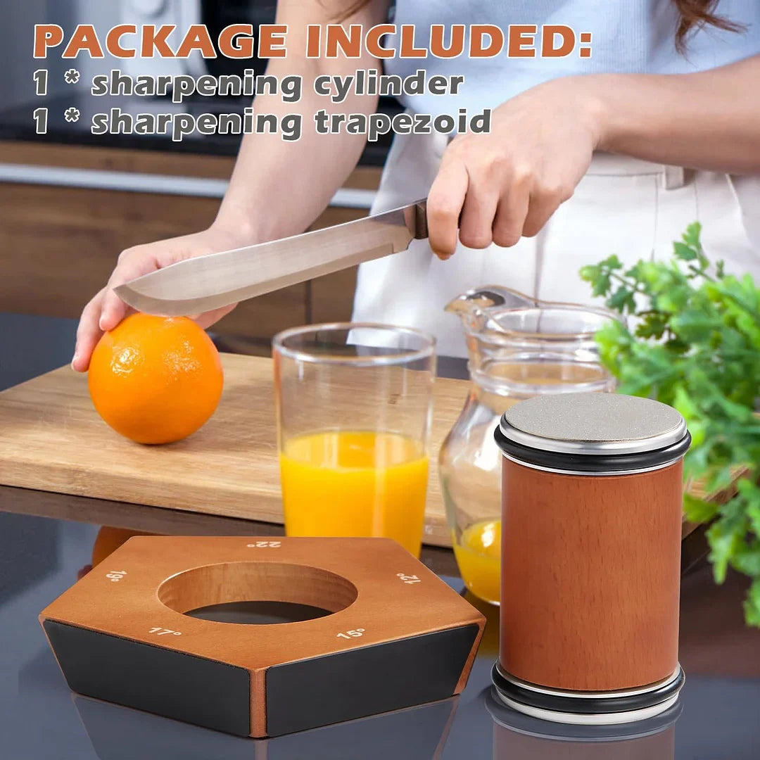 Knife Sharpener Set - Rolling Design - Diamond Discs