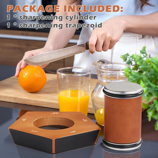 Knife Sharpener Set - Rolling Design - Diamond Discs