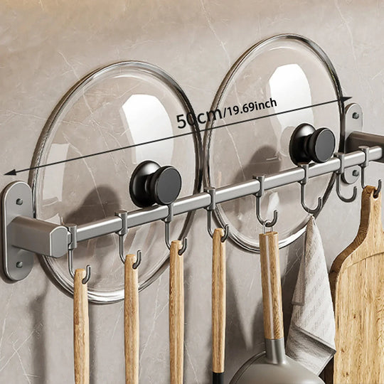 Wall-Mounted Storage Shelf for Kitchen Utensils – Versatile Organizer for Pan Lids and Spatulas
