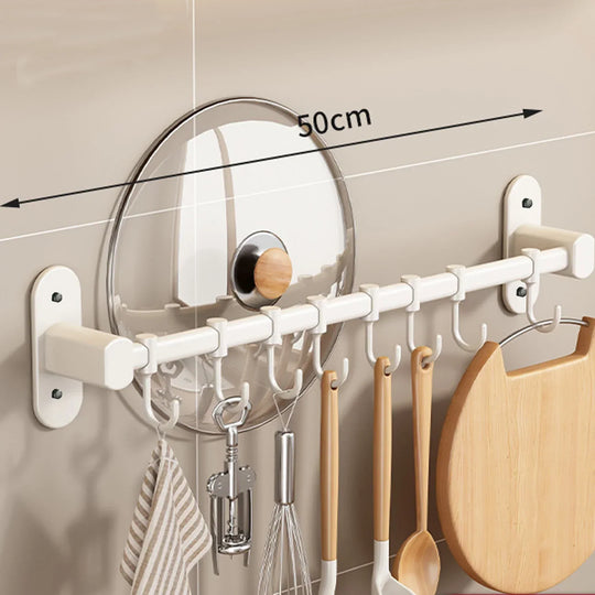 Wall-Mounted Storage Shelf for Kitchen Utensils – Versatile Organizer for Pan Lids and Spatulas