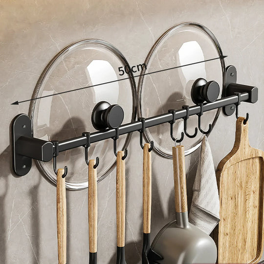 Wall-Mounted Storage Shelf for Kitchen Utensils – Versatile Organizer for Pan Lids and Spatulas