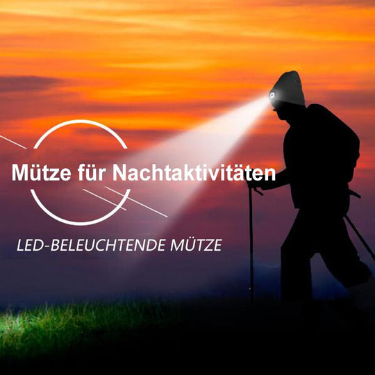 Removable LED Headlamp Beanie Hat