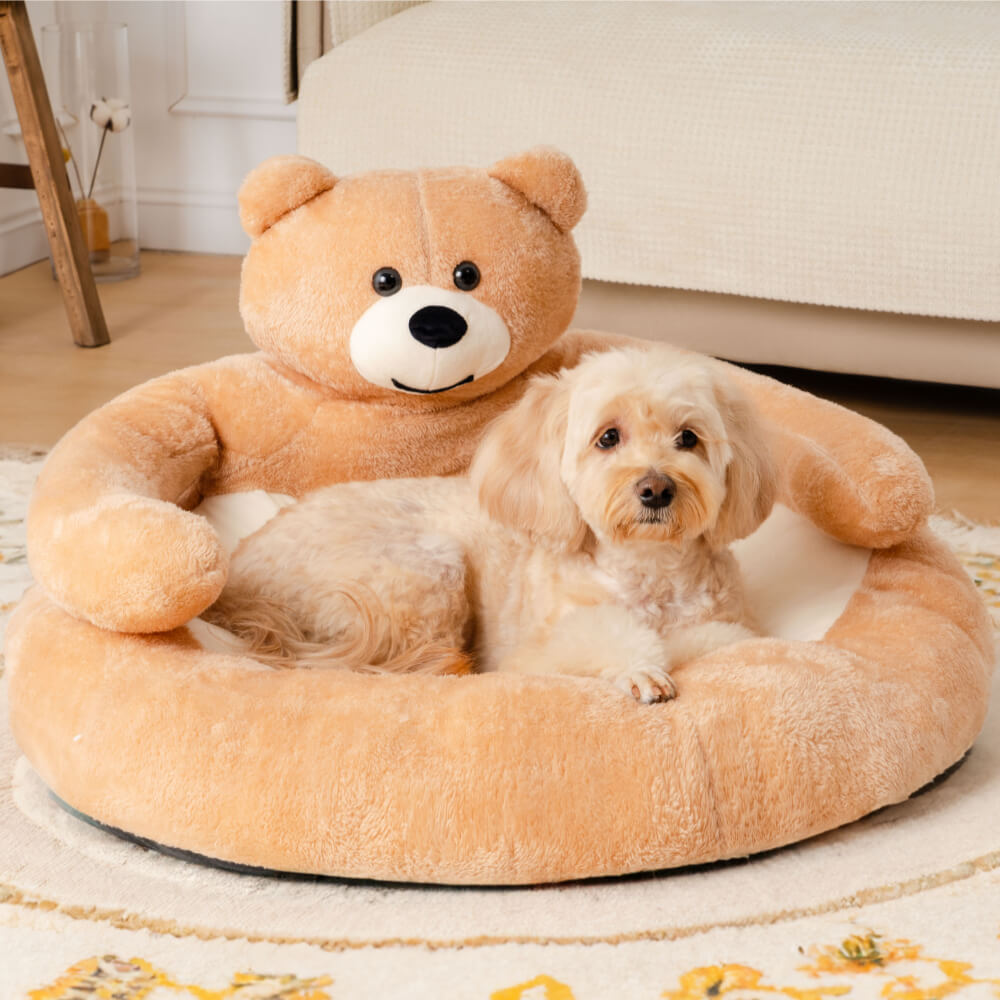 Cute Detachable Cuddly Bear Cat Bed