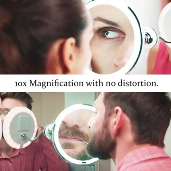 FlexibleMirror – LED Magnifying Mirror with Goose Neck