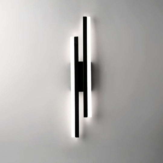 Modern LED Wall Light - Elegant Black/Gold Design for Living Room and Bedroom