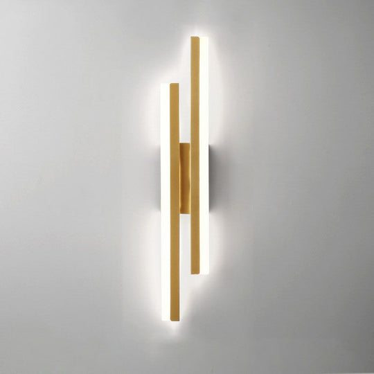 Modern LED Wall Light - Elegant Black/Gold Design for Living Room and Bedroom