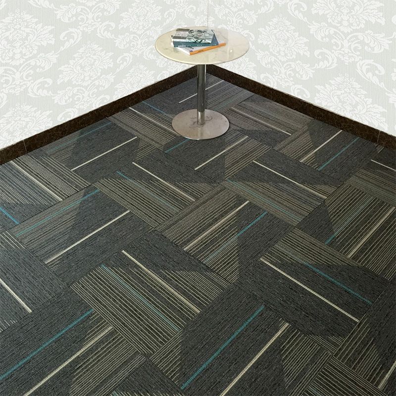 Dark Colour Level Loop Carpet Tile Non-Slip Self-Adhesive Indoor Office Carpet Tiles