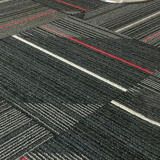 Dark Colour Level Loop Carpet Tile Non-Slip Self-Adhesive Indoor Office Carpet Tiles