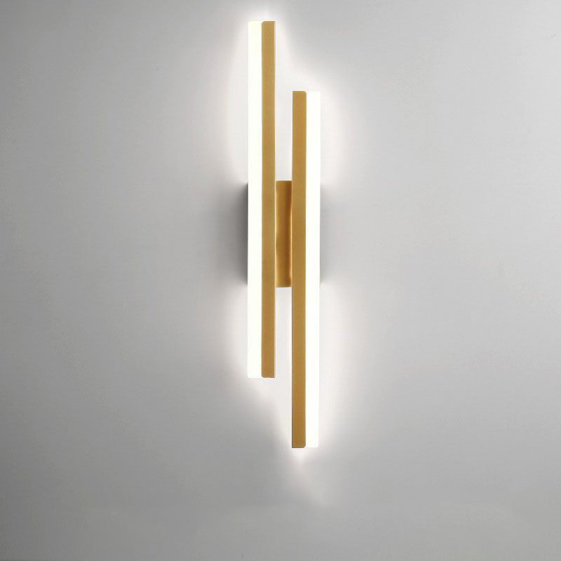 Modern LED Wall Light - Elegant Black/Gold Design for Living Room and Bedroom