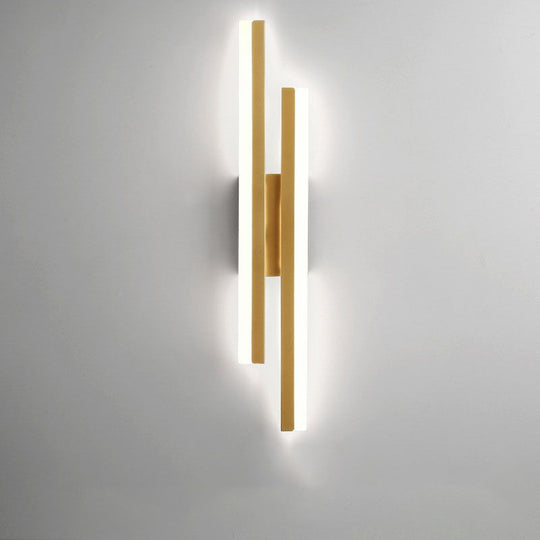 Modern LED Wall Light - Elegant Black/Gold Design for Living Room and Bedroom