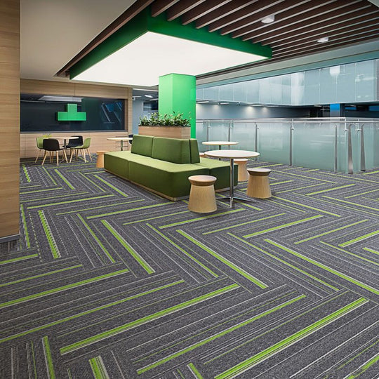 Dark Colour Level Loop Carpet Tile Non-Slip Self-Adhesive Indoor Office Carpet Tiles