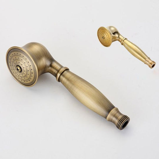 Traditional Handheld Shower Head with Hose - Polished Brass Wall Mounted Design