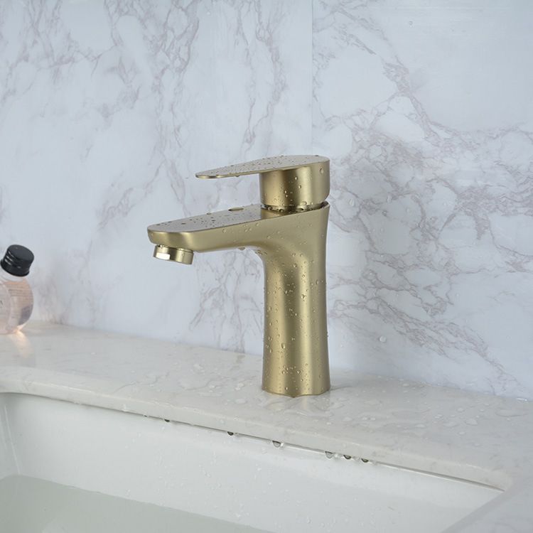 Modern Monochrome Centre Mount Low Arc Basin Tap Faucet for Bathroom