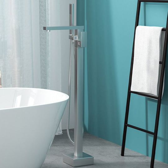 Modern Freestanding Bathtub Faucet - Copper Floor Mounted Design