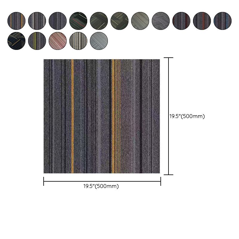 Dark Colour Level Loop Carpet Tile Non-Slip Self-Adhesive Indoor Office Carpet Tiles