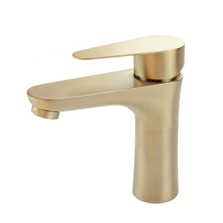 Modern Monochrome Centre Mount Low Arc Basin Tap Faucet for Bathroom