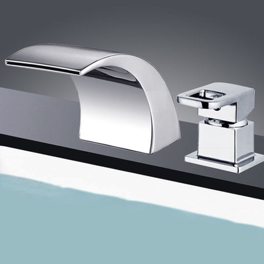 Modern Brass Roman Bathtub Faucet with Waterfall Spout