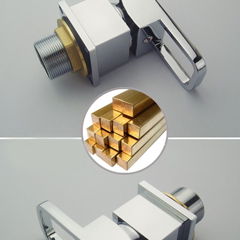 Modern Brass Roman Bathtub Faucet with Waterfall Spout