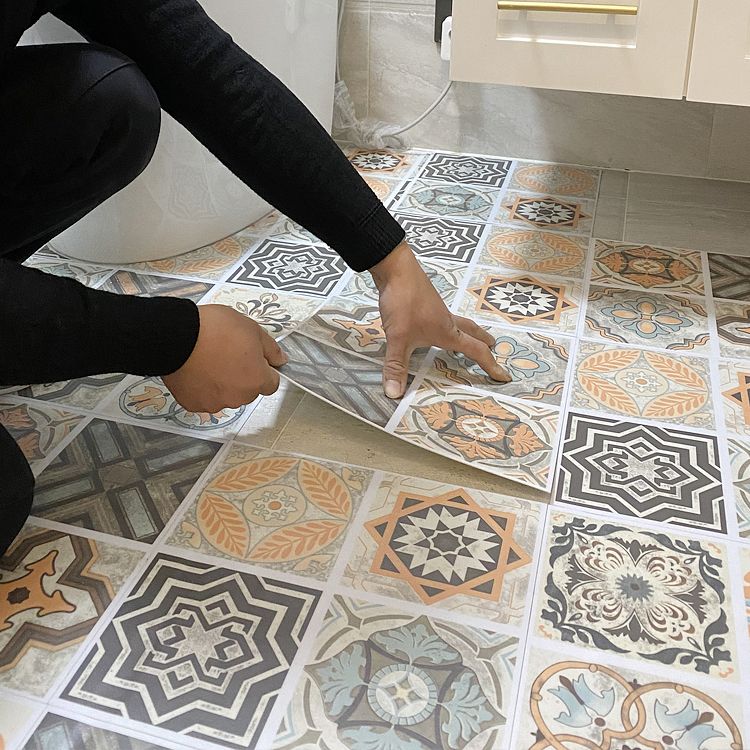 Multi-Tonal Style Peel and Stick Vinyl Plank Flooring with Porcelain Tile Look