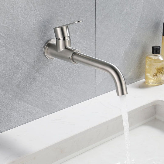 Modern Style Wall-Mounted Single Lever Mixer Tap for the Bathroom