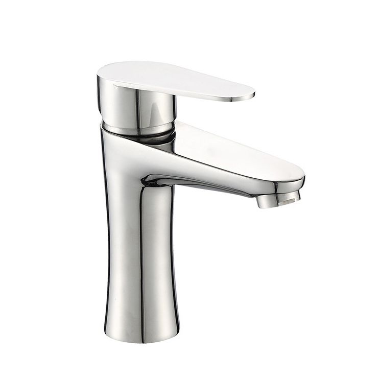 Modern Monochrome Centre Mount Low Arc Basin Tap Faucet for Bathroom