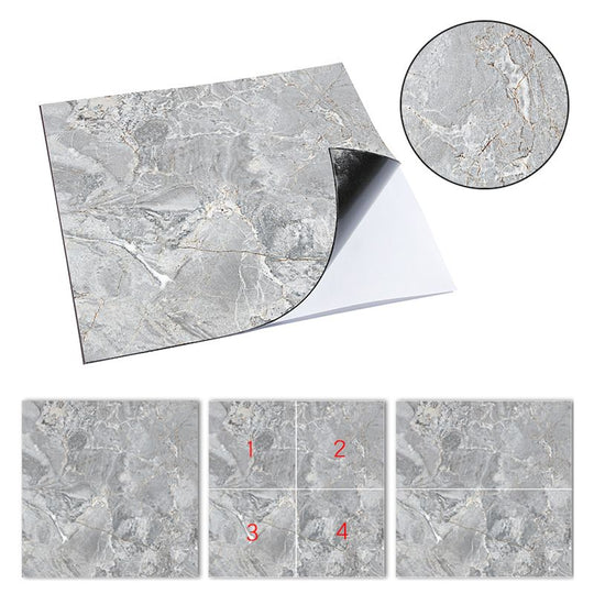 Multi-Tonal Style Peel and Stick Vinyl Plank Flooring with Porcelain Tile Look