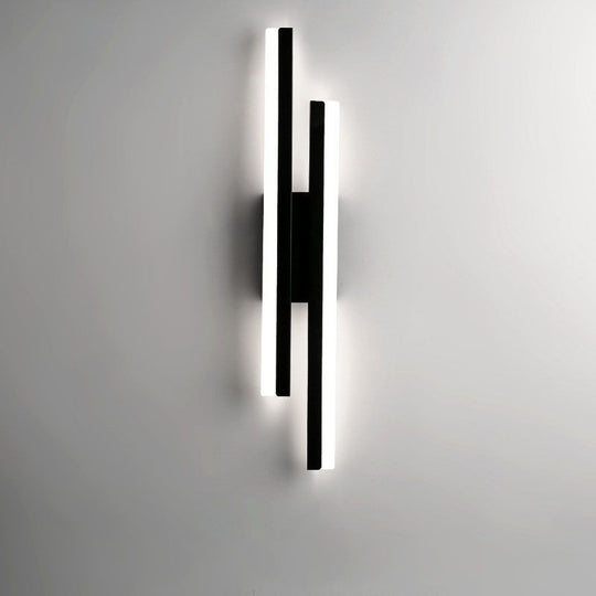 Modern LED Wall Light - Elegant Black/Gold Design for Living Room and Bedroom
