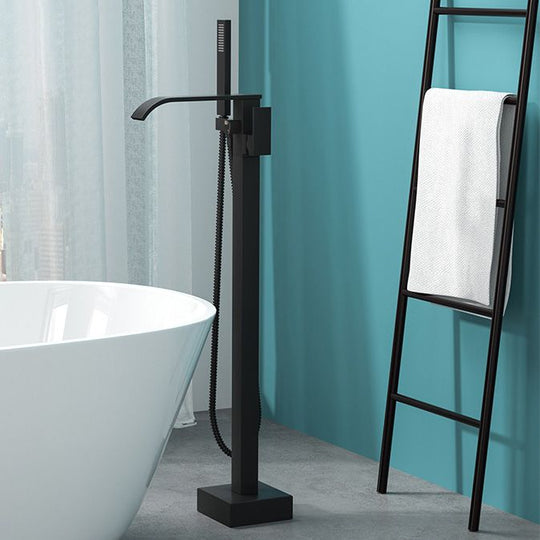 Modern Freestanding Bathtub Faucet - Copper Floor Mounted Design