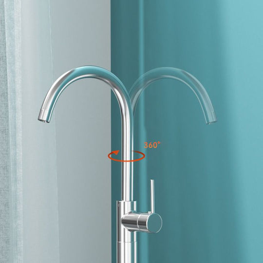 Modern Freestanding Bathtub Faucet - Copper Floor Mounted Design