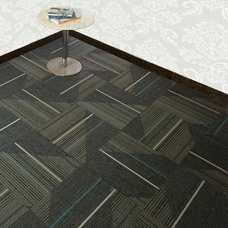 Dark Colour Level Loop Carpet Tile Non-Slip Self-Adhesive Indoor Office Carpet Tiles