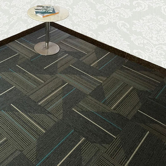Dark Colour Level Loop Carpet Tile Non-Slip Self-Adhesive Indoor Office Carpet Tiles
