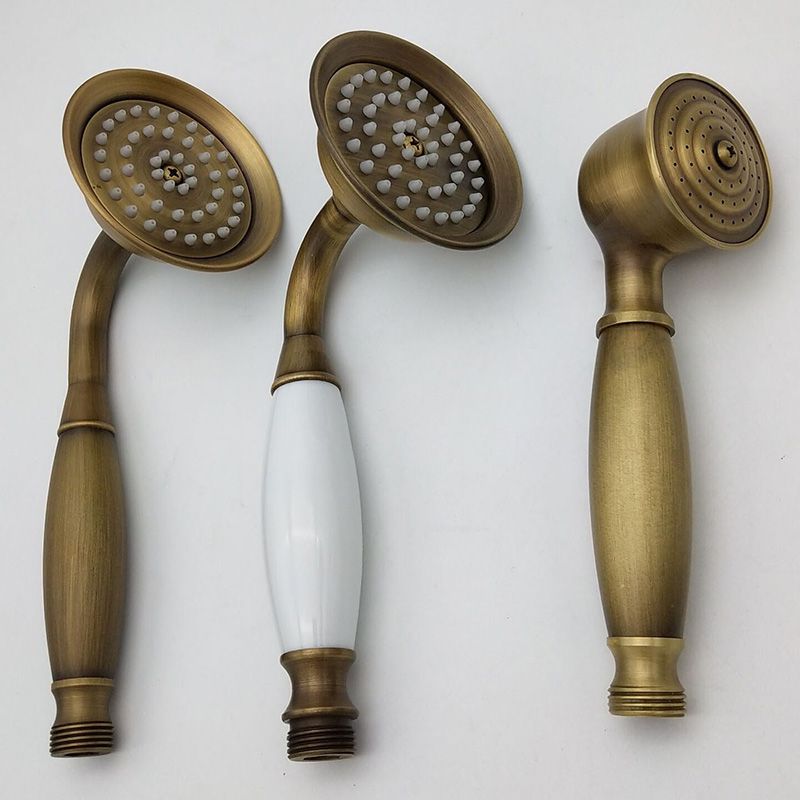 Traditional Handheld Shower Head with Hose - Polished Brass Wall Mounted Design