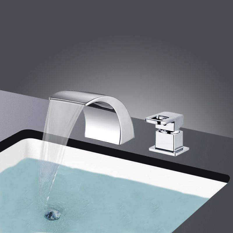 Modern Brass Roman Bathtub Faucet with Waterfall Spout