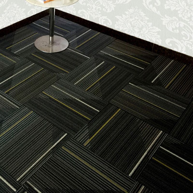 Dark Colour Level Loop Carpet Tile Non-Slip Self-Adhesive Indoor Office Carpet Tiles