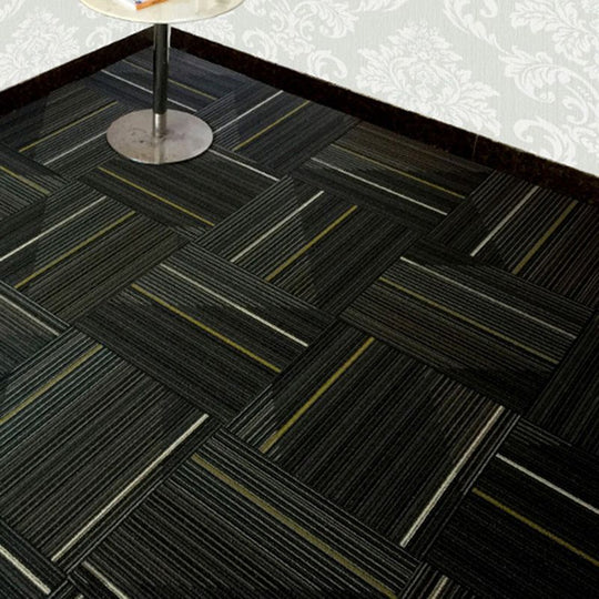 Dark Colour Level Loop Carpet Tile Non-Slip Self-Adhesive Indoor Office Carpet Tiles