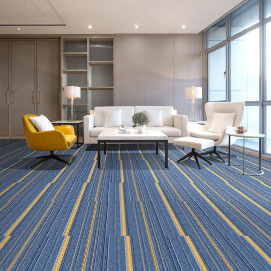 Dark Colour Level Loop Carpet Tile Non-Slip Self-Adhesive Indoor Office Carpet Tiles