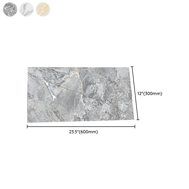 Multi-Tonal Style Peel and Stick Vinyl Plank Flooring with Porcelain Tile Look