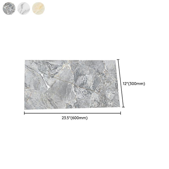 Multi-Tonal Style Peel and Stick Vinyl Plank Flooring with Porcelain Tile Look