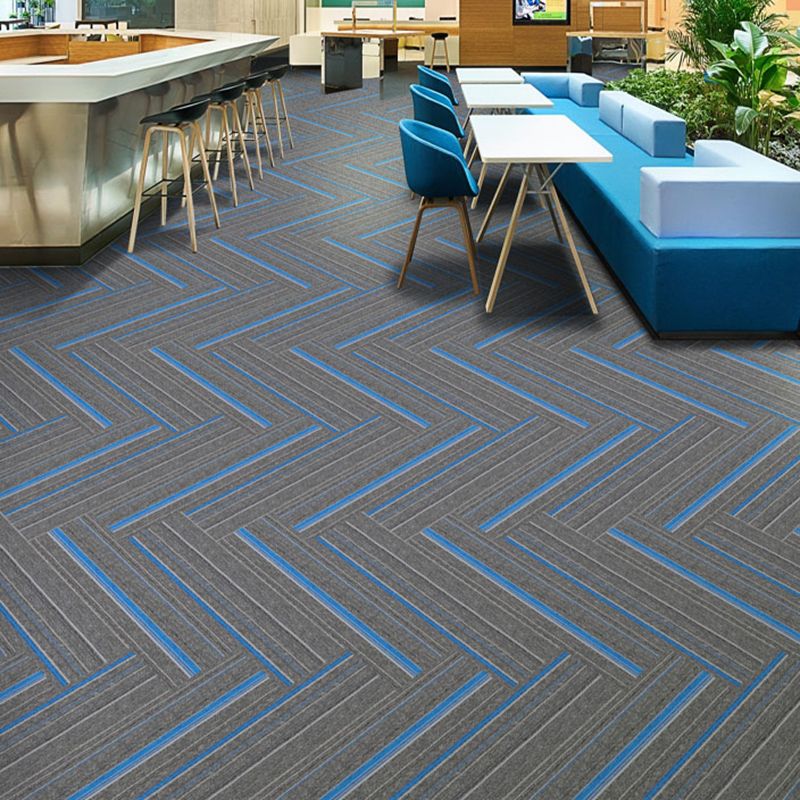Dark Colour Level Loop Carpet Tile Non-Slip Self-Adhesive Indoor Office Carpet Tiles