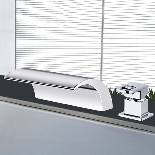 Modern Brass Roman Bathtub Faucet with Waterfall Spout