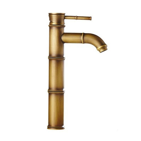 Farmhouse Brass Bathroom Faucet with Lever Handle - Single Hole Sink Faucet
