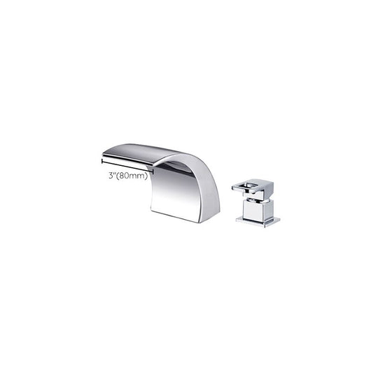 Modern Brass Roman Bathtub Faucet with Waterfall Spout