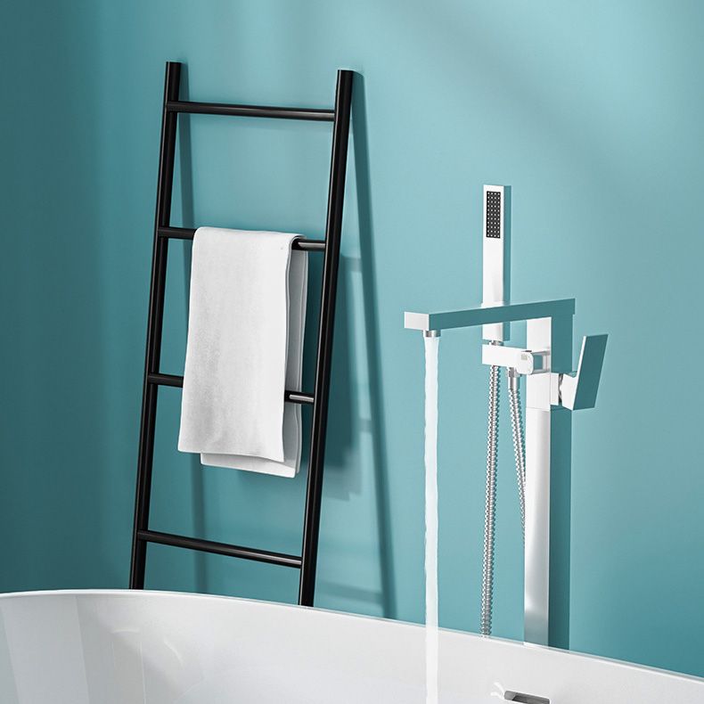 Modern Freestanding Bathtub Faucet - Copper Floor Mounted Design