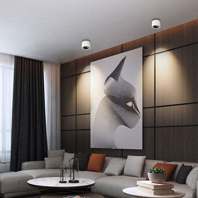 Minimalistic LED Ceiling Light - Adjustable Round Recessed Lamp
