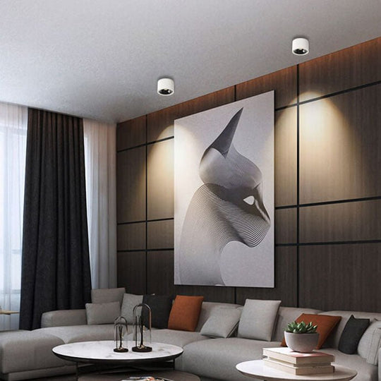 Minimalistic LED Ceiling Light - Adjustable Round Recessed Lamp