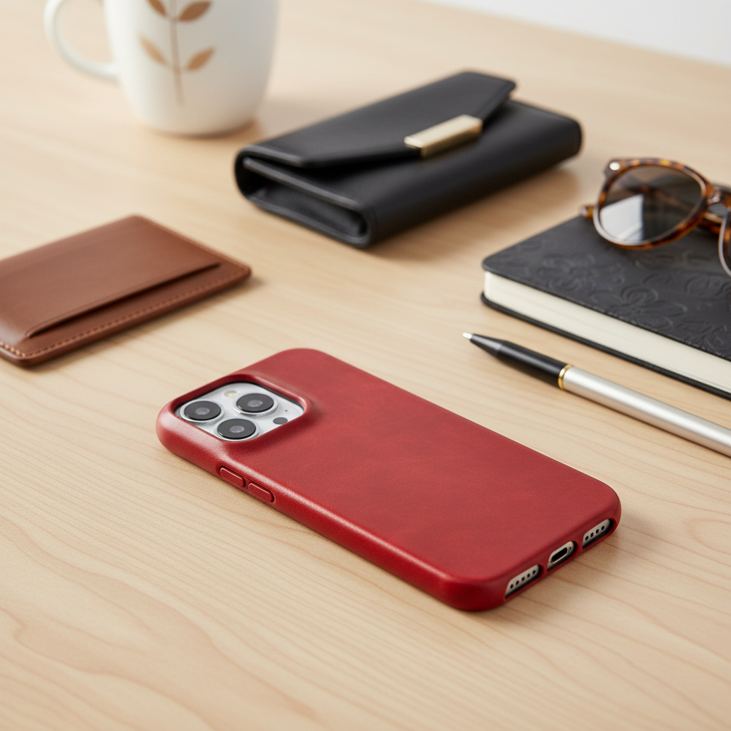 Genuine Leather Oil Wax iPhone Case