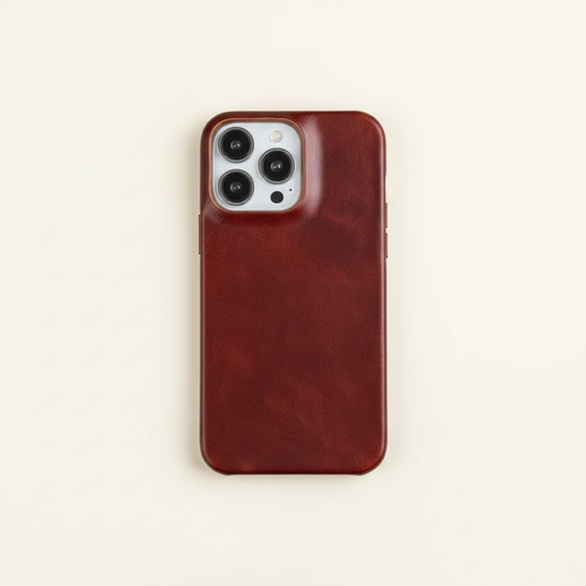 Genuine Leather Oil Wax iPhone Case