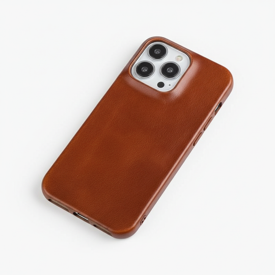 Genuine Leather Oil Wax iPhone Case